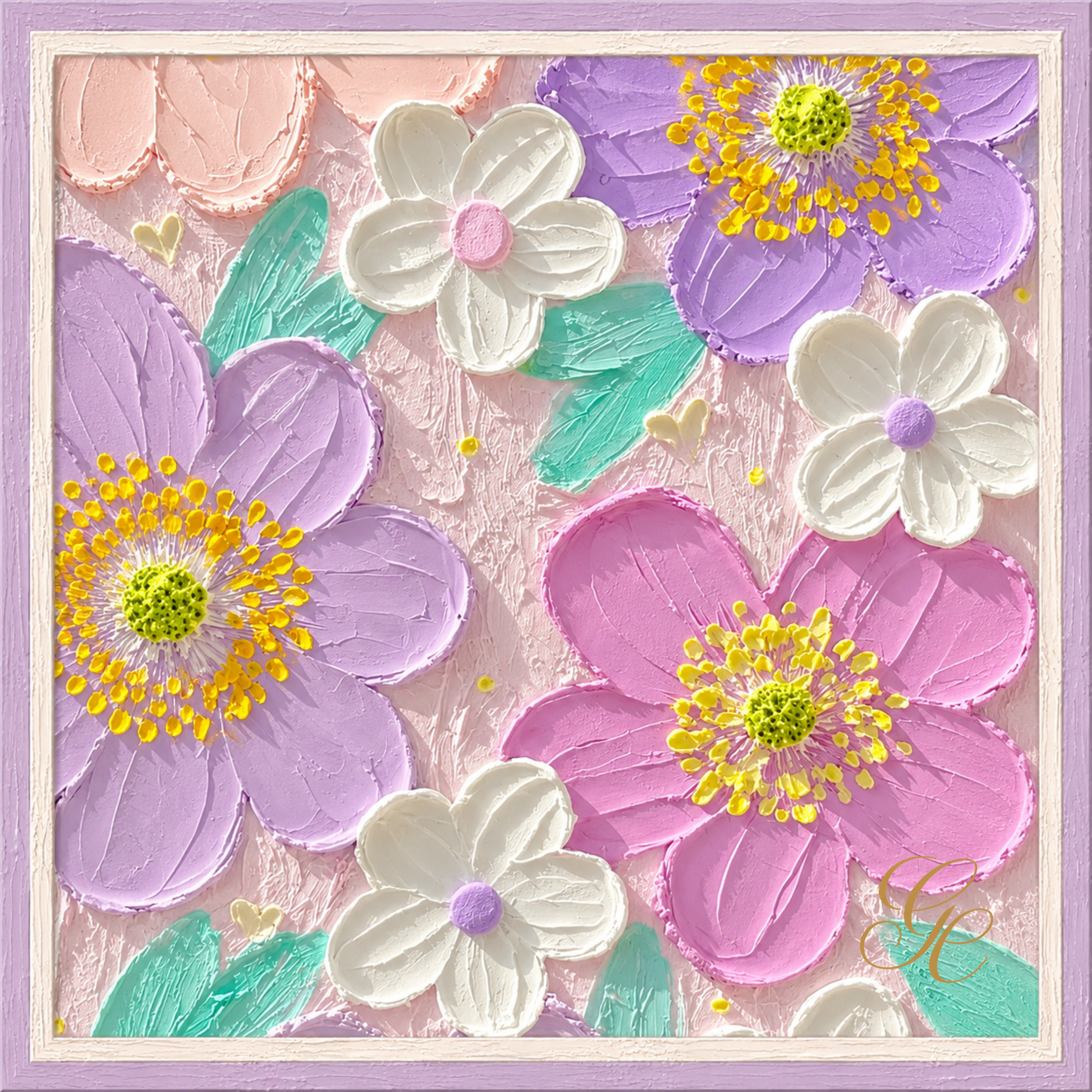 Silk Twill - Painted Petal - 65x65CM