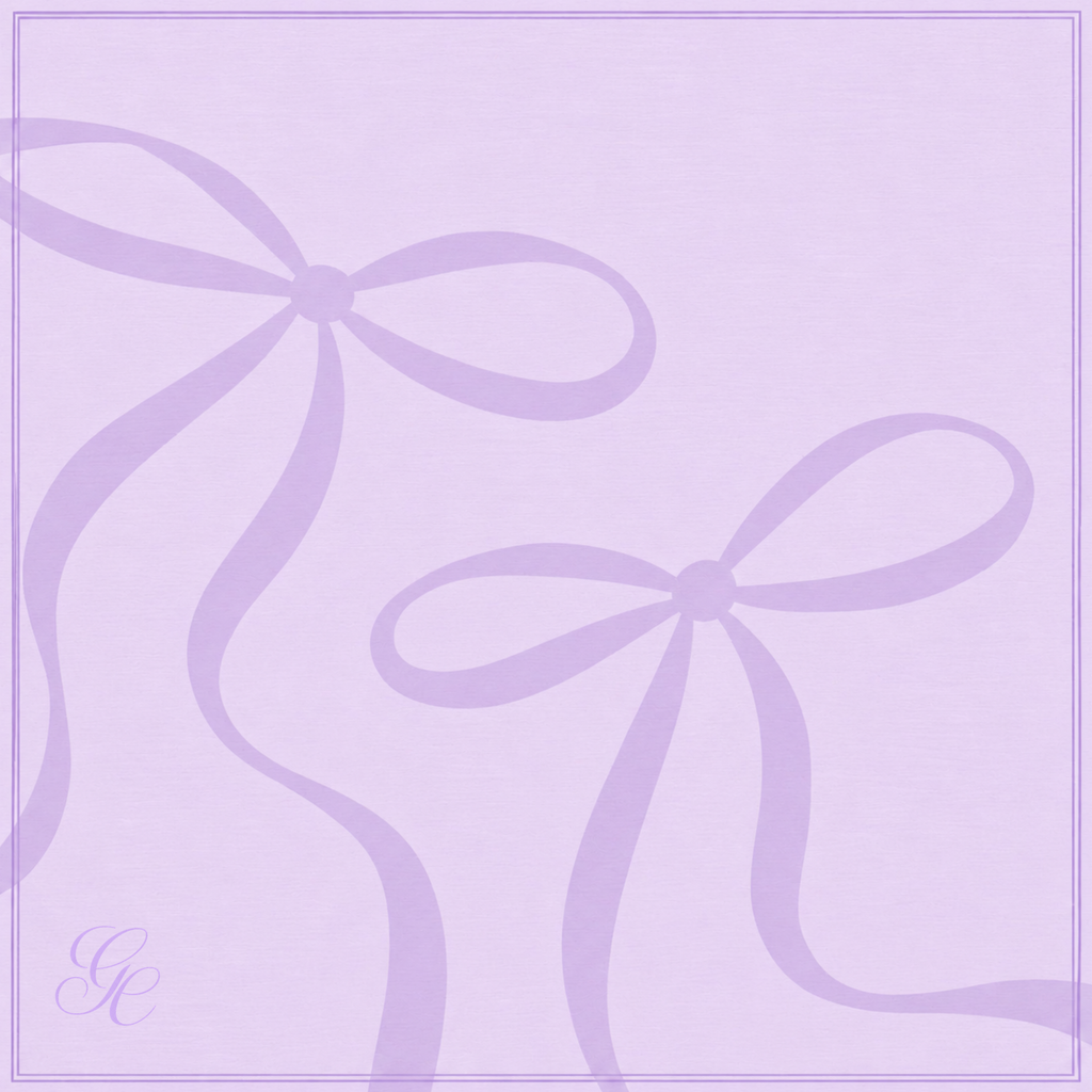 Silk Twill - Lavender Bow - 65 x 65CM