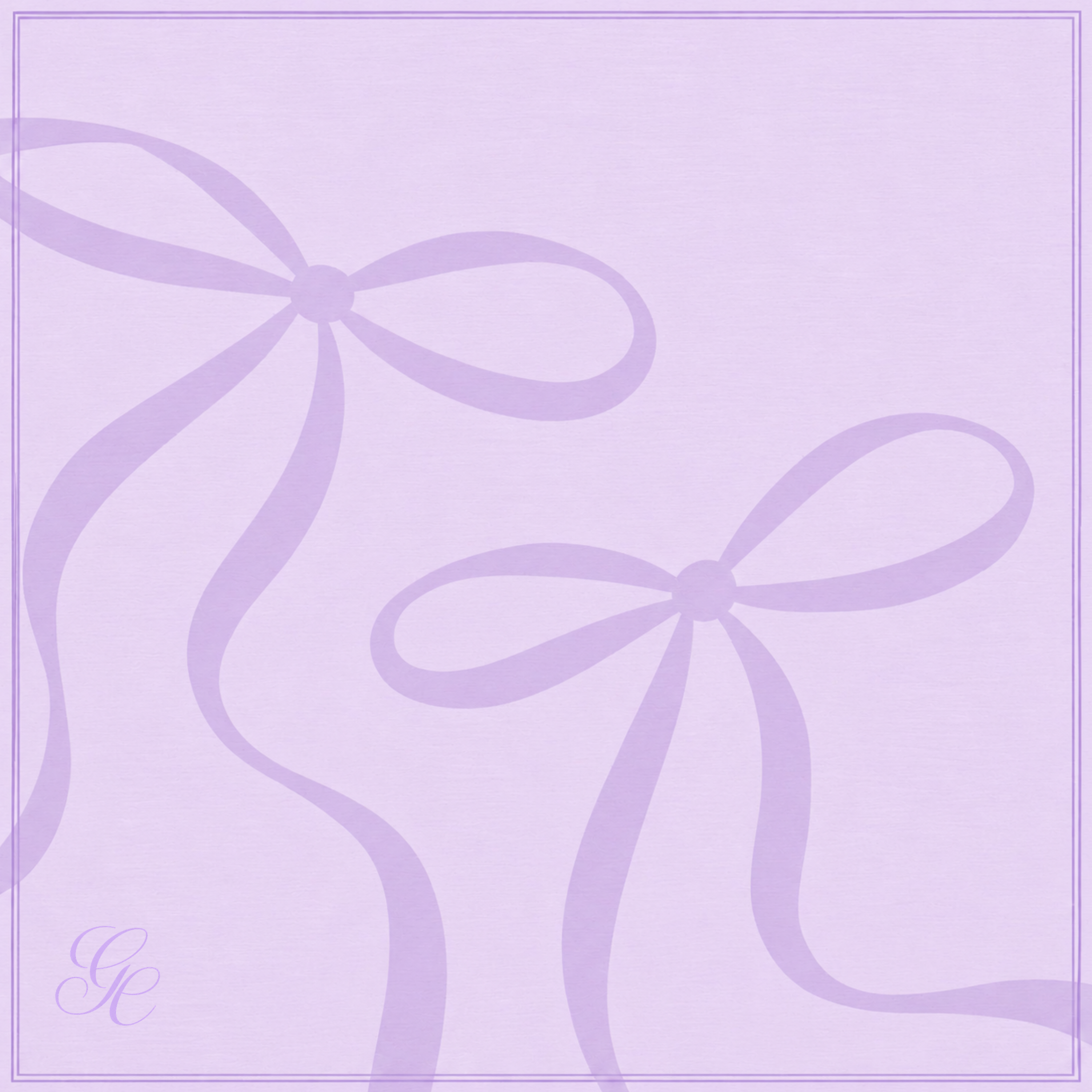 Silk Twill - Lavender Bow - 65 x 65CM