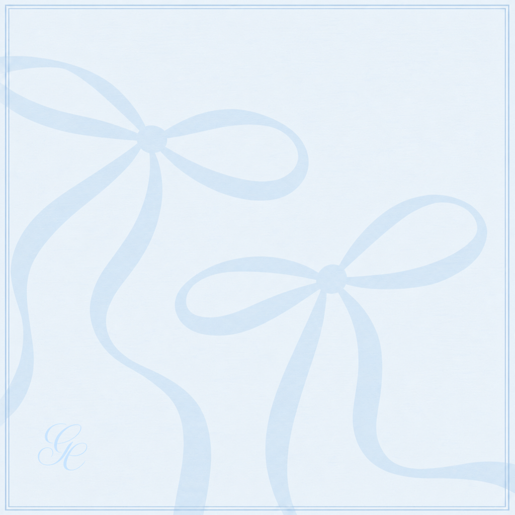Silk Twill - Baby Blue Bow - 65 X 65CM