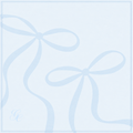Silk Twill - Baby Blue Bow - 65 X 65CM