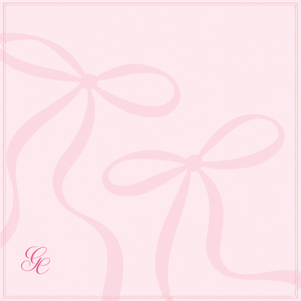 Silk Twill - Blush Bow - 65 X 65