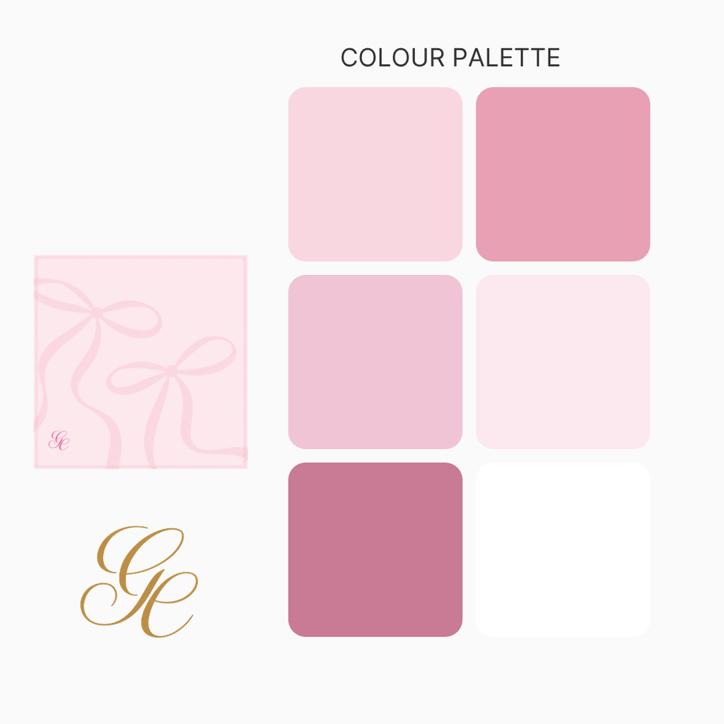 Silk Twill - Blush Bow - 65 X 65