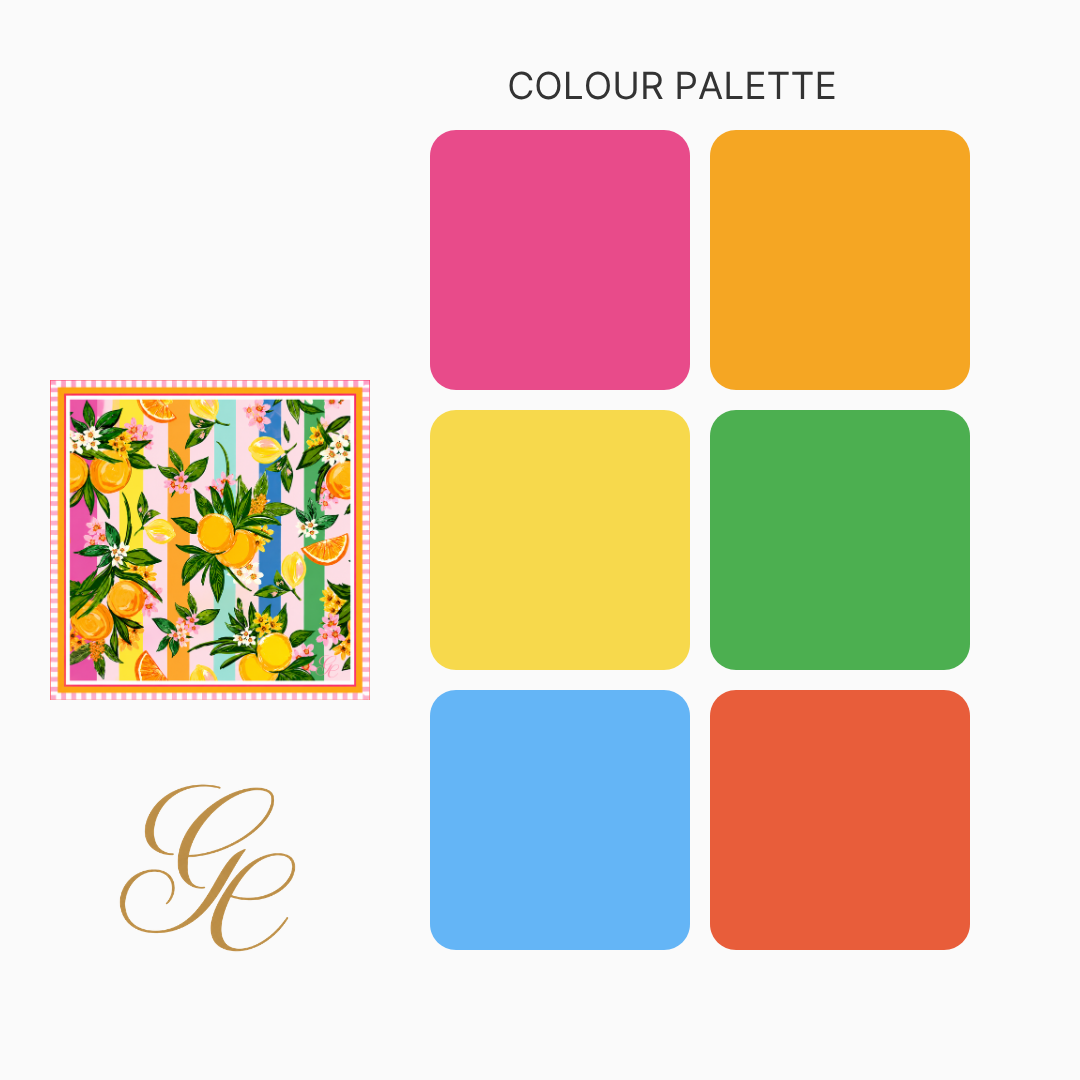 Silk Twill 90 x 90 — Citrus Stripe