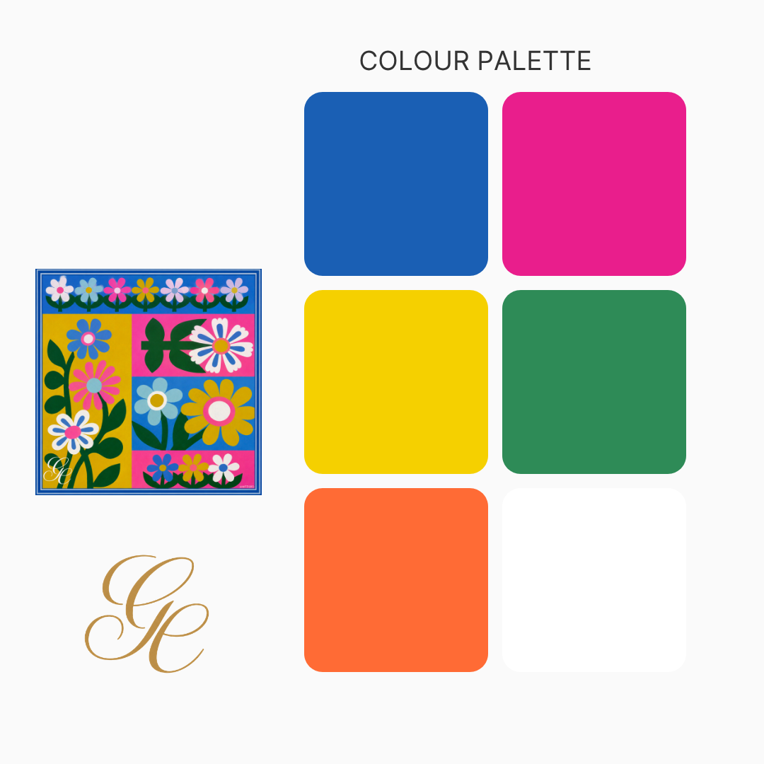 Silk Twill - Daisy Riot - 65x65CM