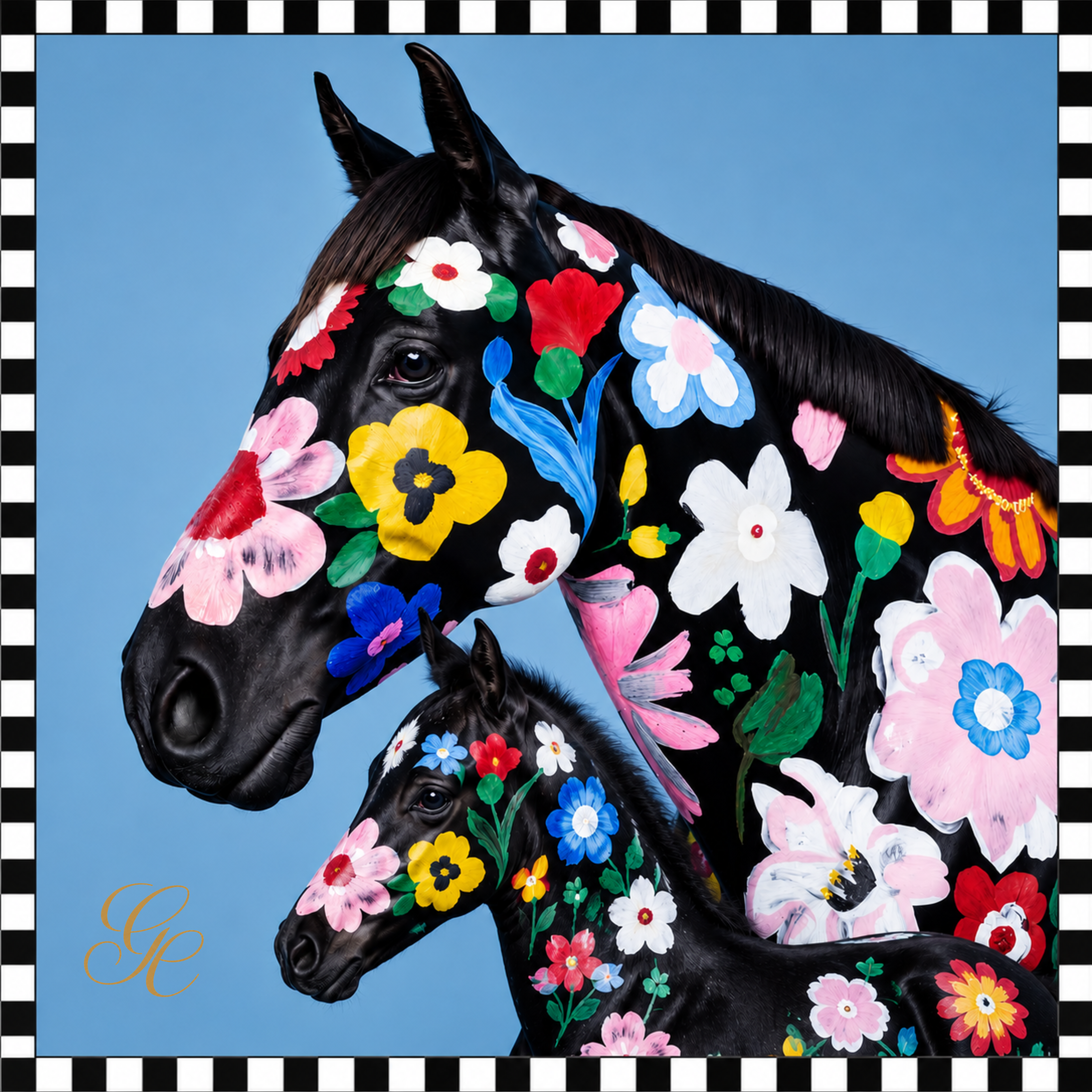 Silk Twill 90 x 90 — Painted Mare