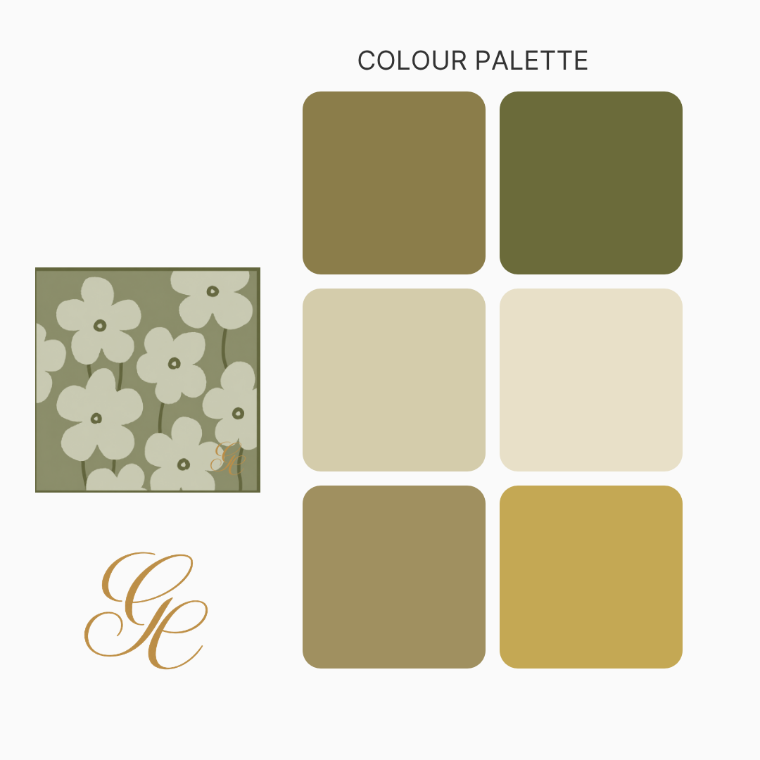 Silk Twill - Sage Bloom - 65x65CM