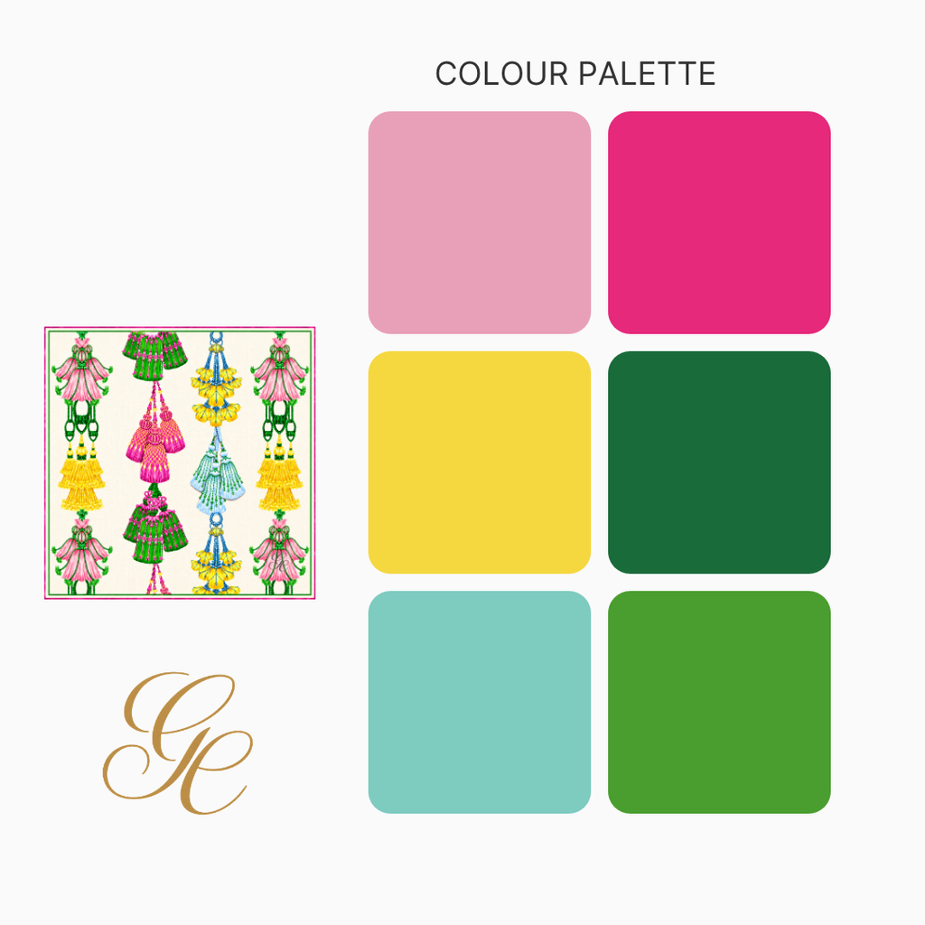 Silk Twill 90 x 90 — Tassel Parade - PERFECTLY IMPERFECT