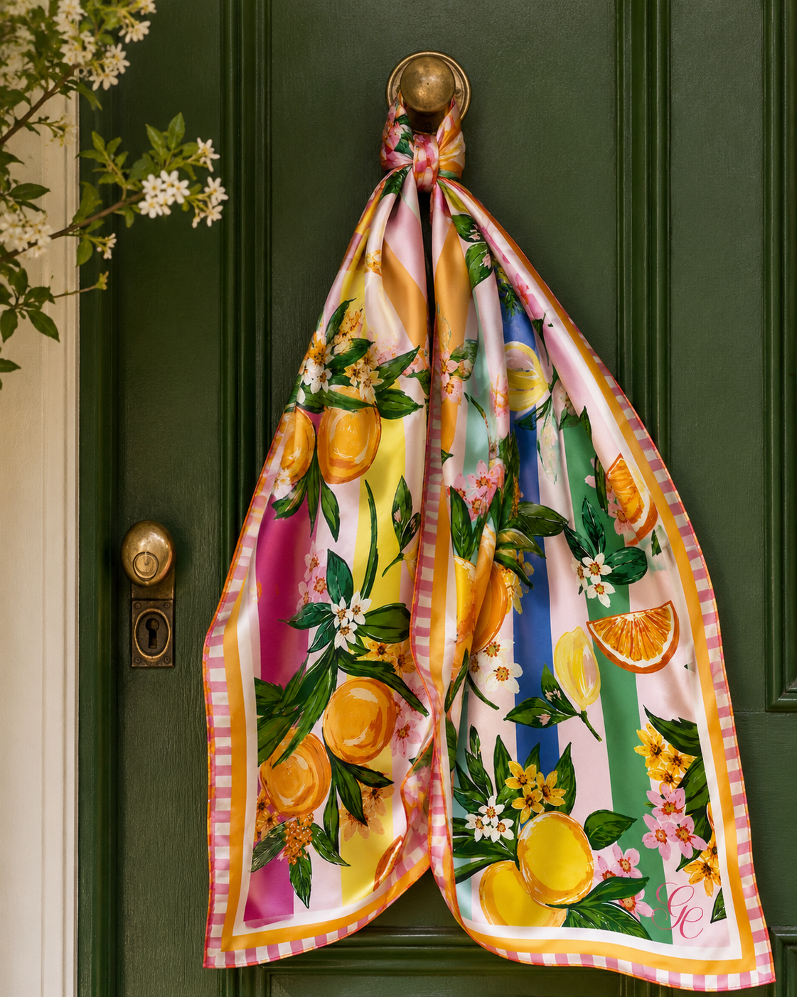 Silk Twill 90 x 90 — Citrus Stripe