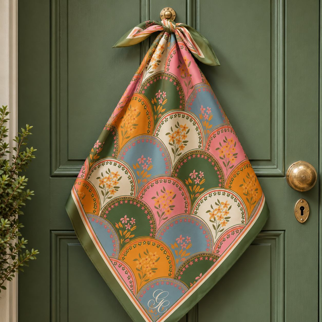 Silk Twill 90 x 90 — Scallop Garden