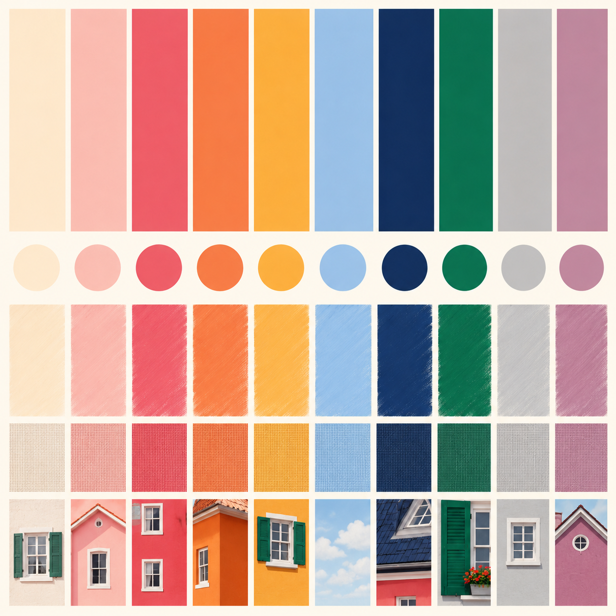 Silk Twill 90 x 90 — Courtyard Bloom