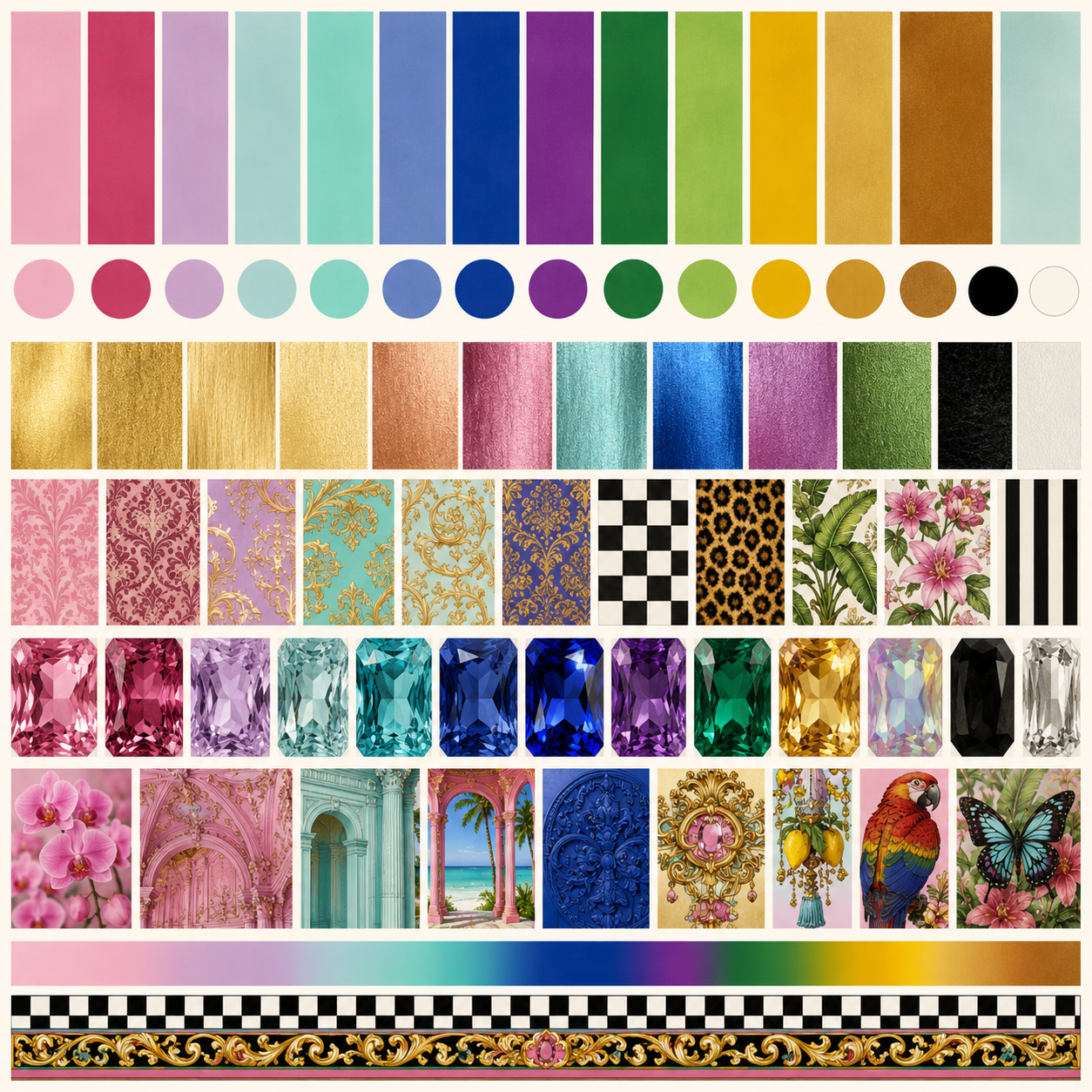 Silk Twill 90 x 90 — Toucan Palace