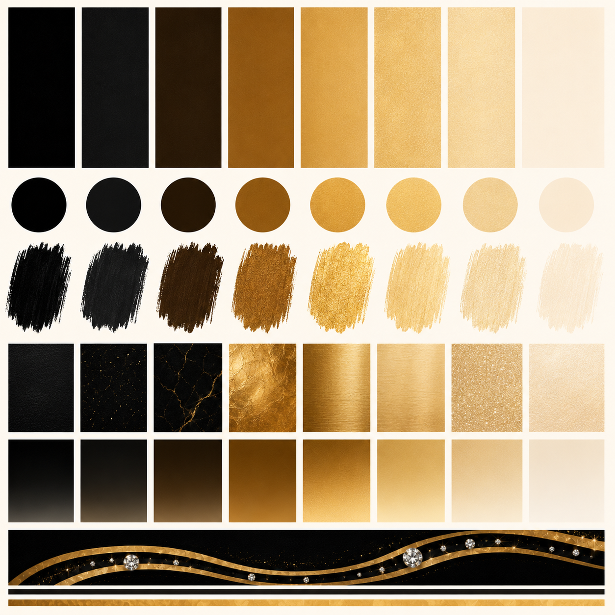 Silk Twill 90 x 90 — Gold Leopards