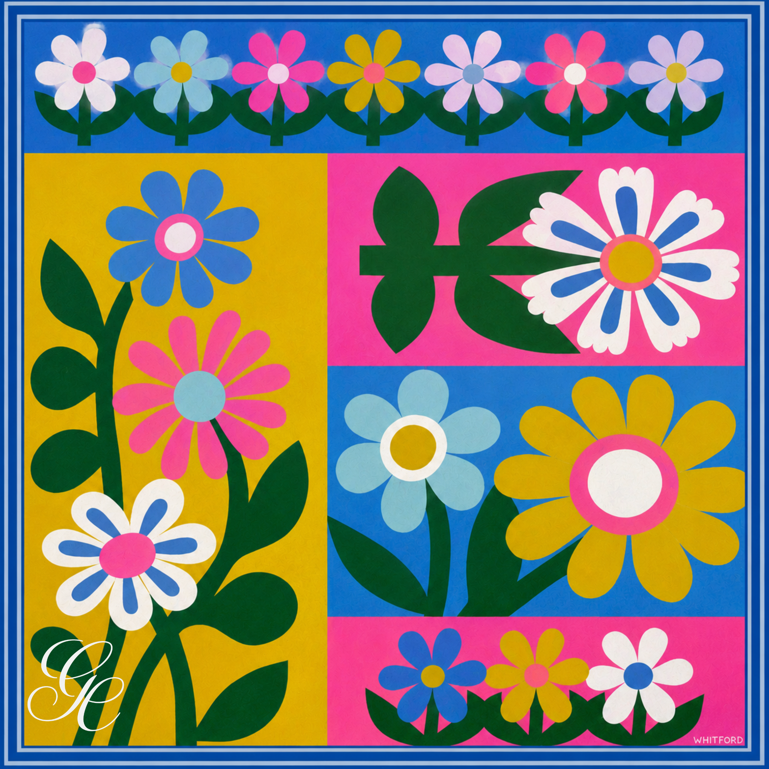 Silk Twill - Daisy Riot - 65x65CM