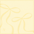 Silk Twill - Pastel Yellow Bow - 65 x 65CM