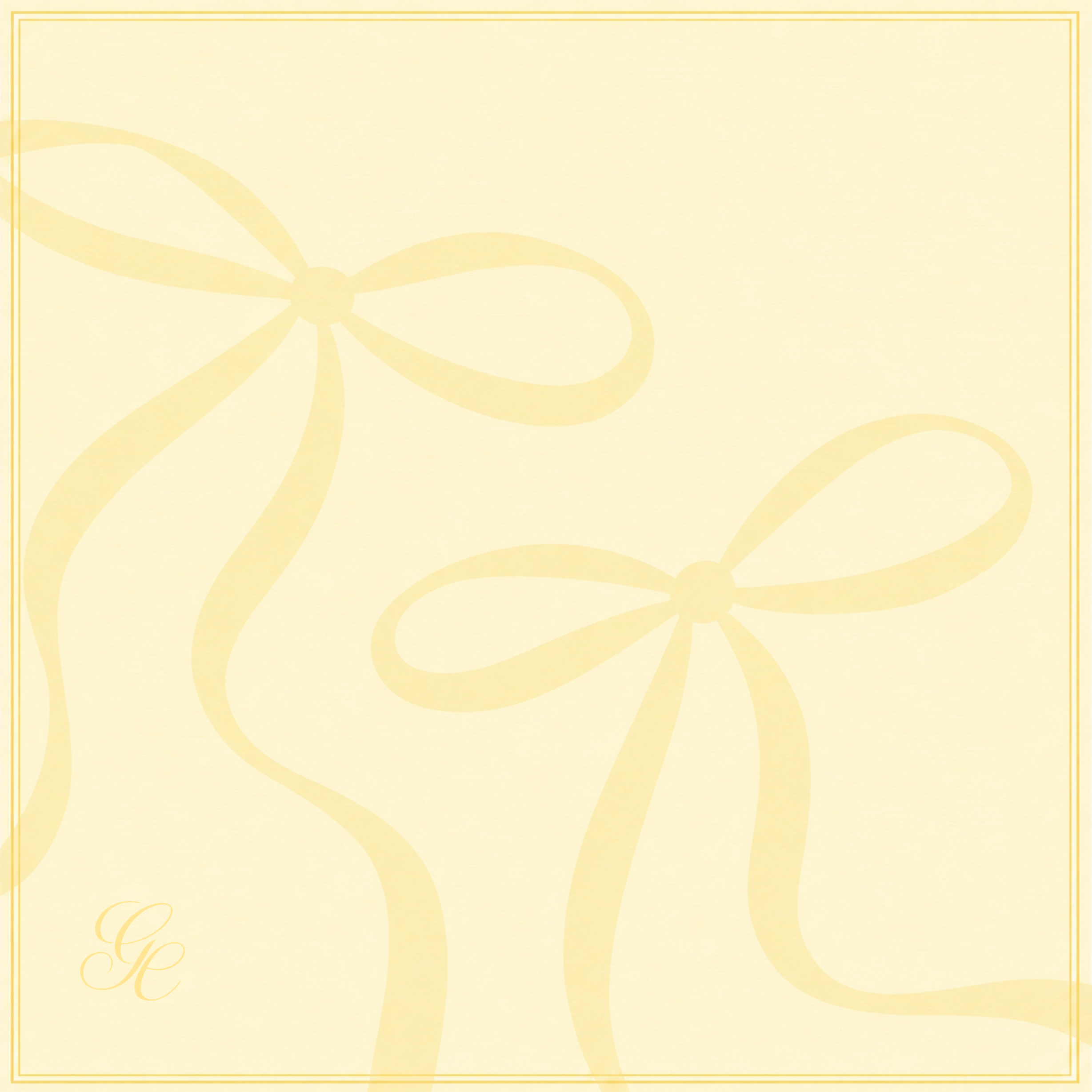 Silk Twill - Pastel Yellow Bow - 65 x 65CM
