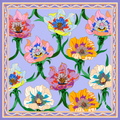 Silk Twill 90 x 90 — Peony Lattice