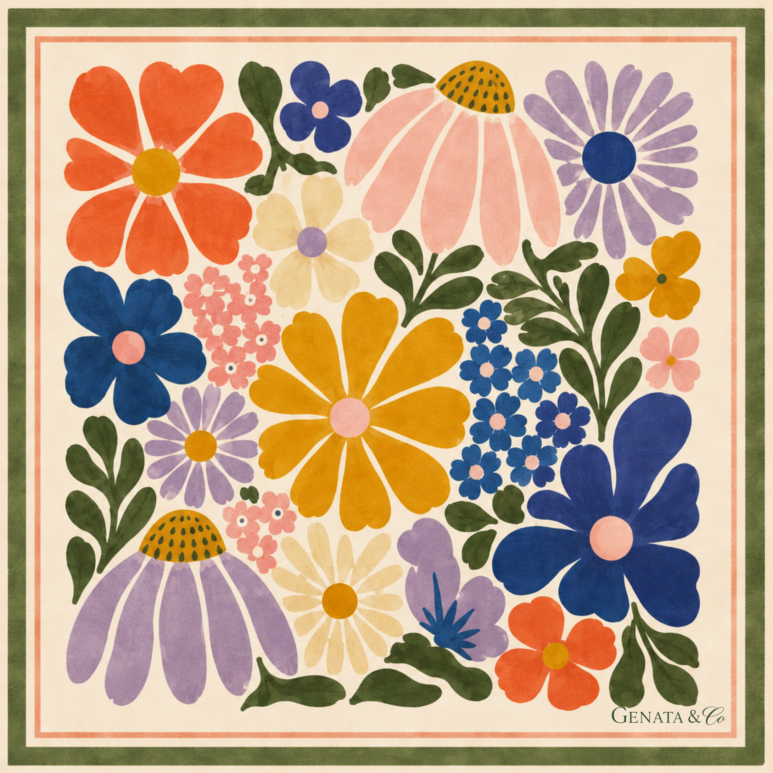 Wildflower Medley - 65x65