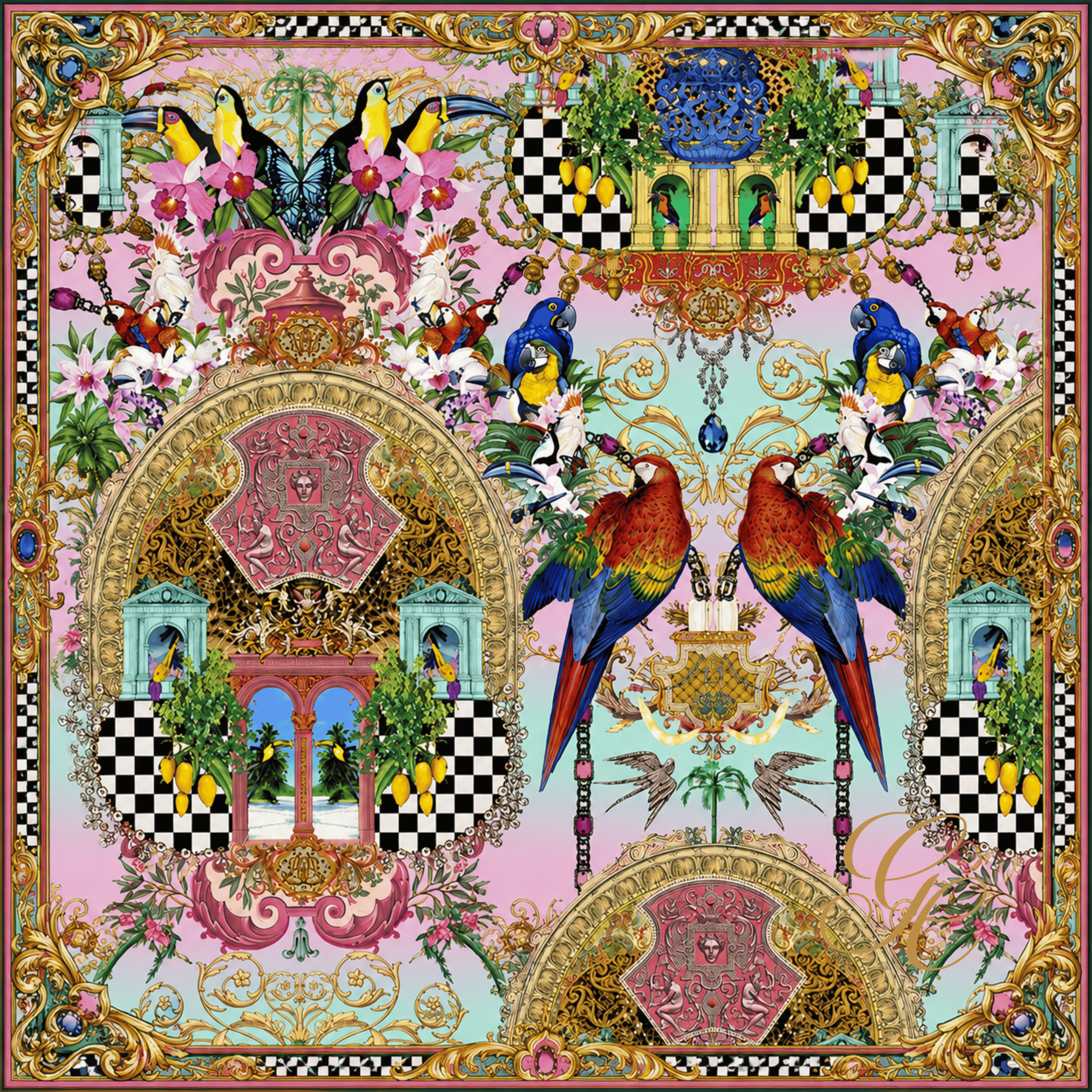 Silk Twill 90 x 90 — Toucan Palace