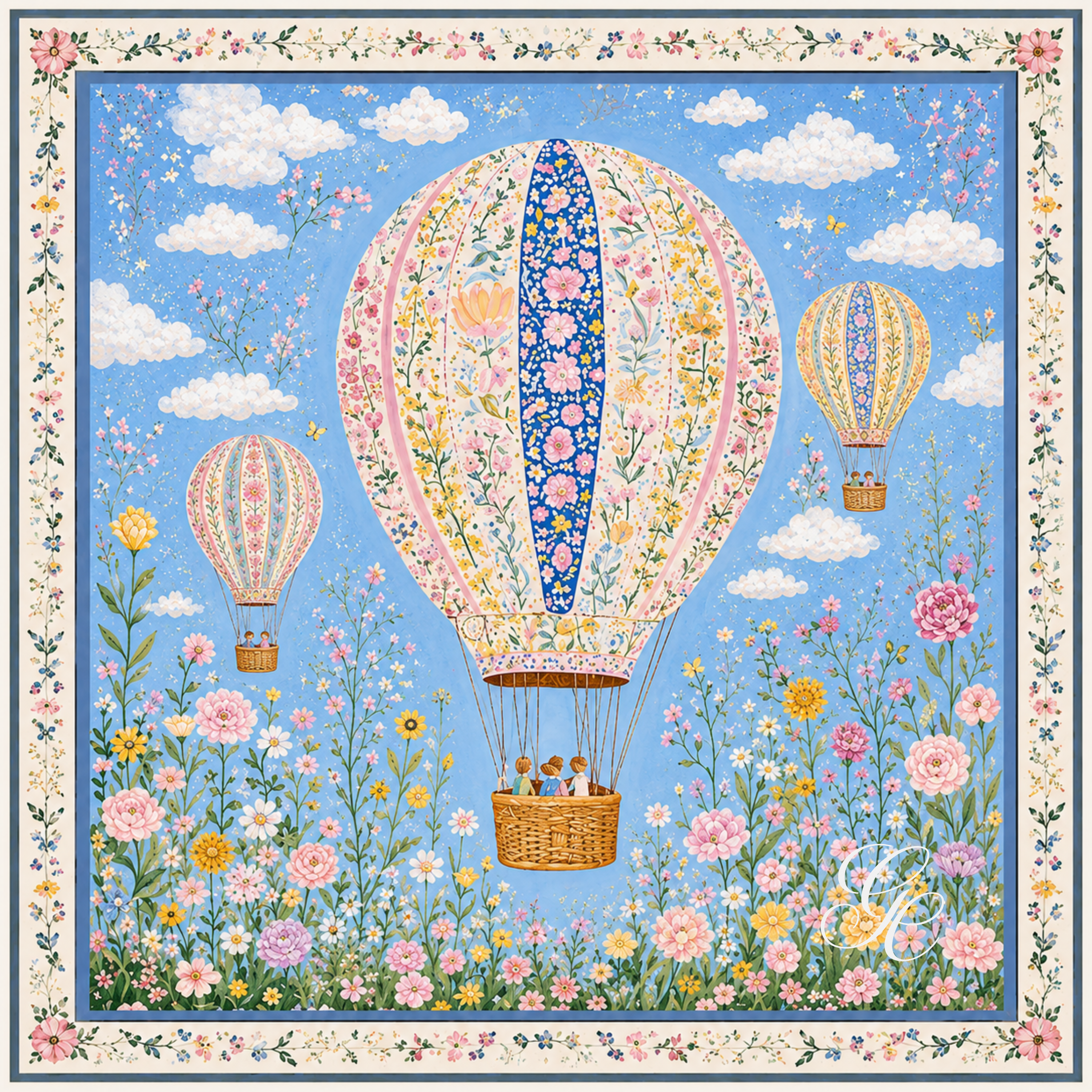 Silk Twill - Up & Away - 65x65 CM