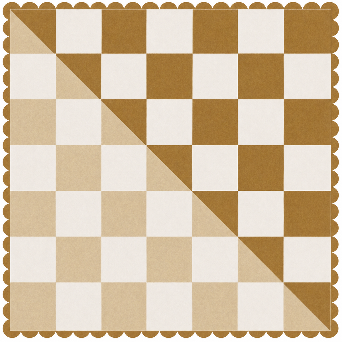 Toffee Checker Scarf – Neutral Check Print – Genata & Co.